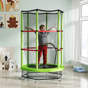 HOMCOM 4.6FT Kids Trampoline Safety Net Indoor Steel Frame