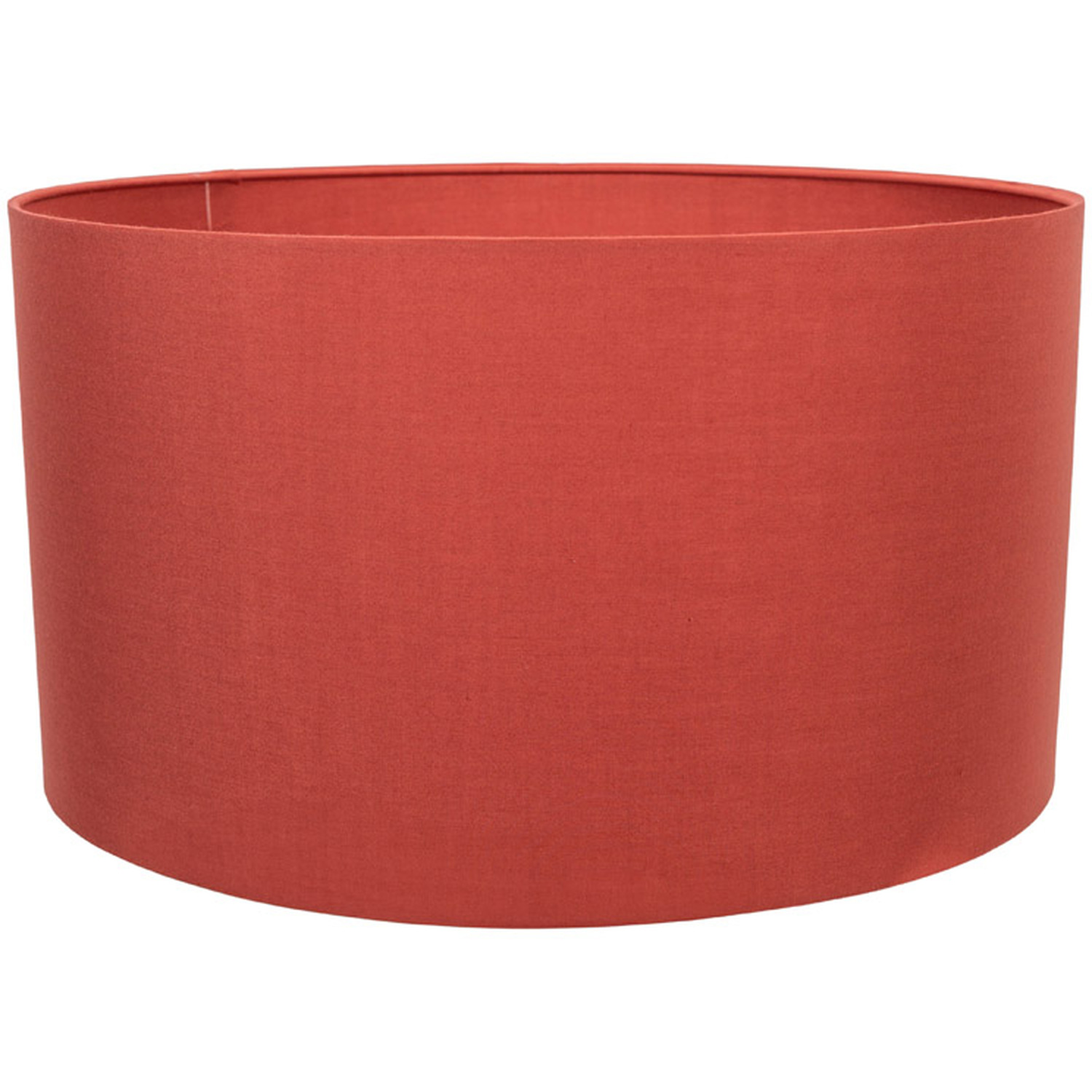 Reni Medium Fabric Drum Ceiling Lamp Shade and LED Bulb - Rust