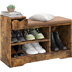 Storage Shoe Bench with Removable Cushion