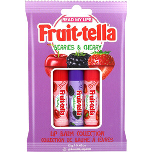 Pack of 3 Fruittella Berries and Cherry Lip Balms