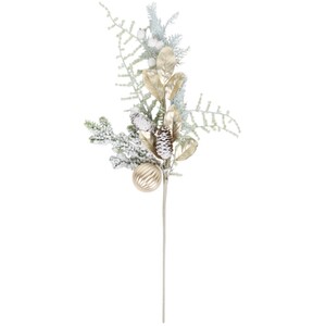 Gold Bauble Leaf Spray