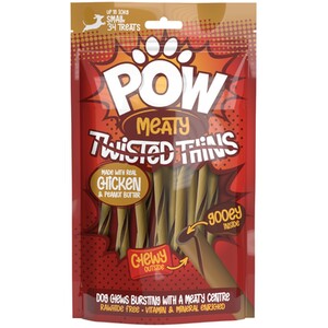 Pow Meaty Twisted Thin Dog Treats