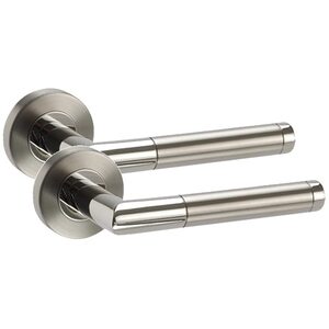 Mitred Lever Latch Door Handles On Rose