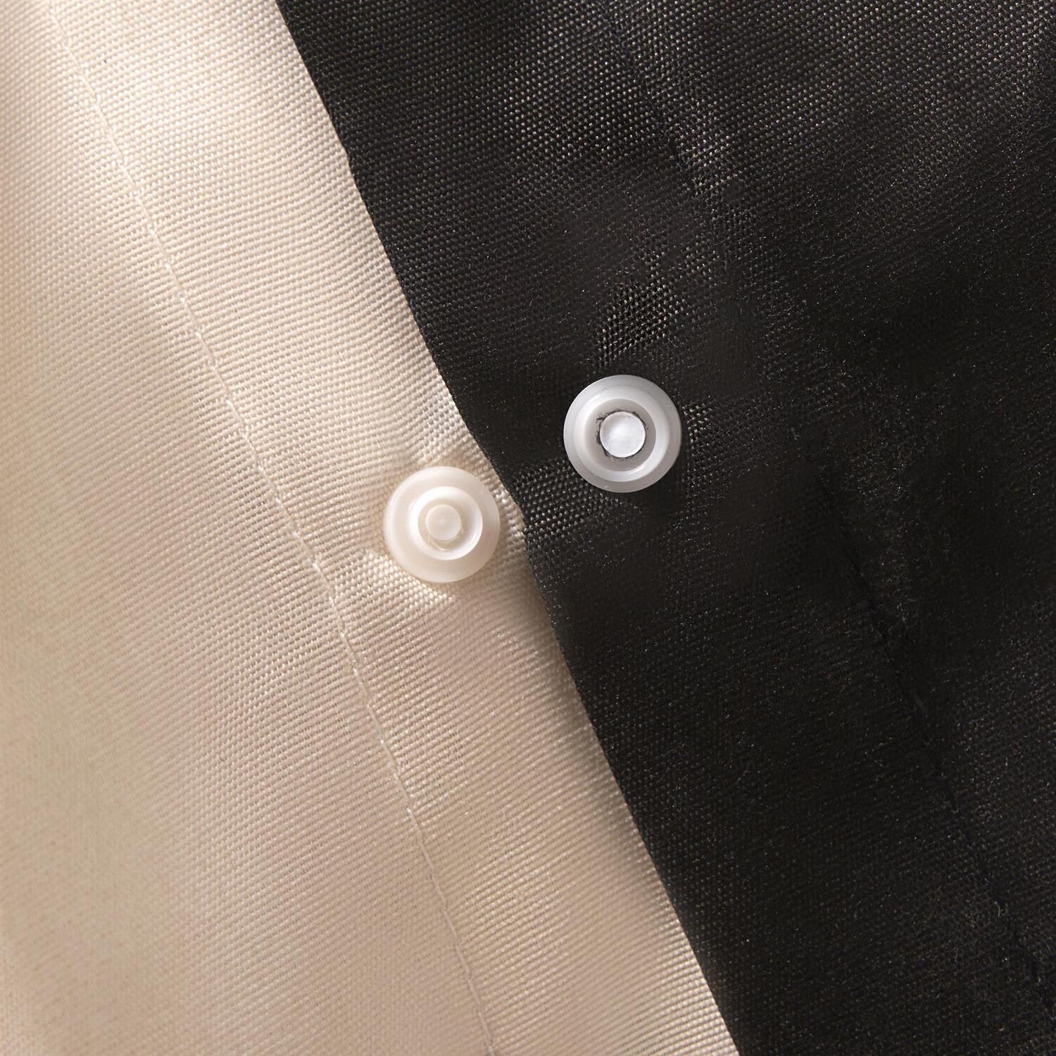 Wavy Duvet Cover Set - Black Double