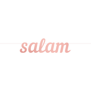Salam Letter Banner  Rose Gold