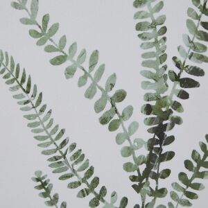 Delicate Fern Watercolor In Rustic Wood Frame