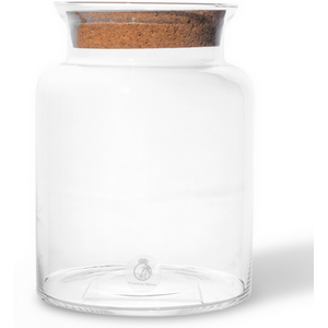 Mouthblown Glass Terrarium Jar with Cork Lid