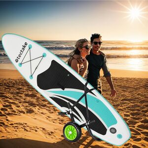 Surfboard Wheels - Foldable, For 1 Board, 2 Safety Belts