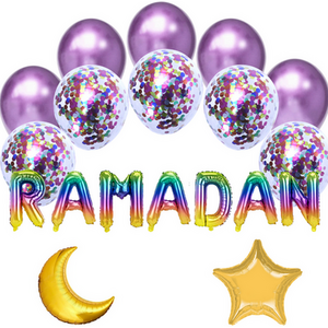 Balloon Bundle Happy Ramadan Rainbow