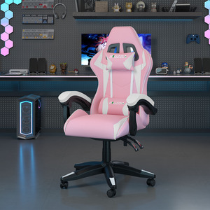 Ergonomic Racing Style Gaming Chair with Headrest and Lumbar Support