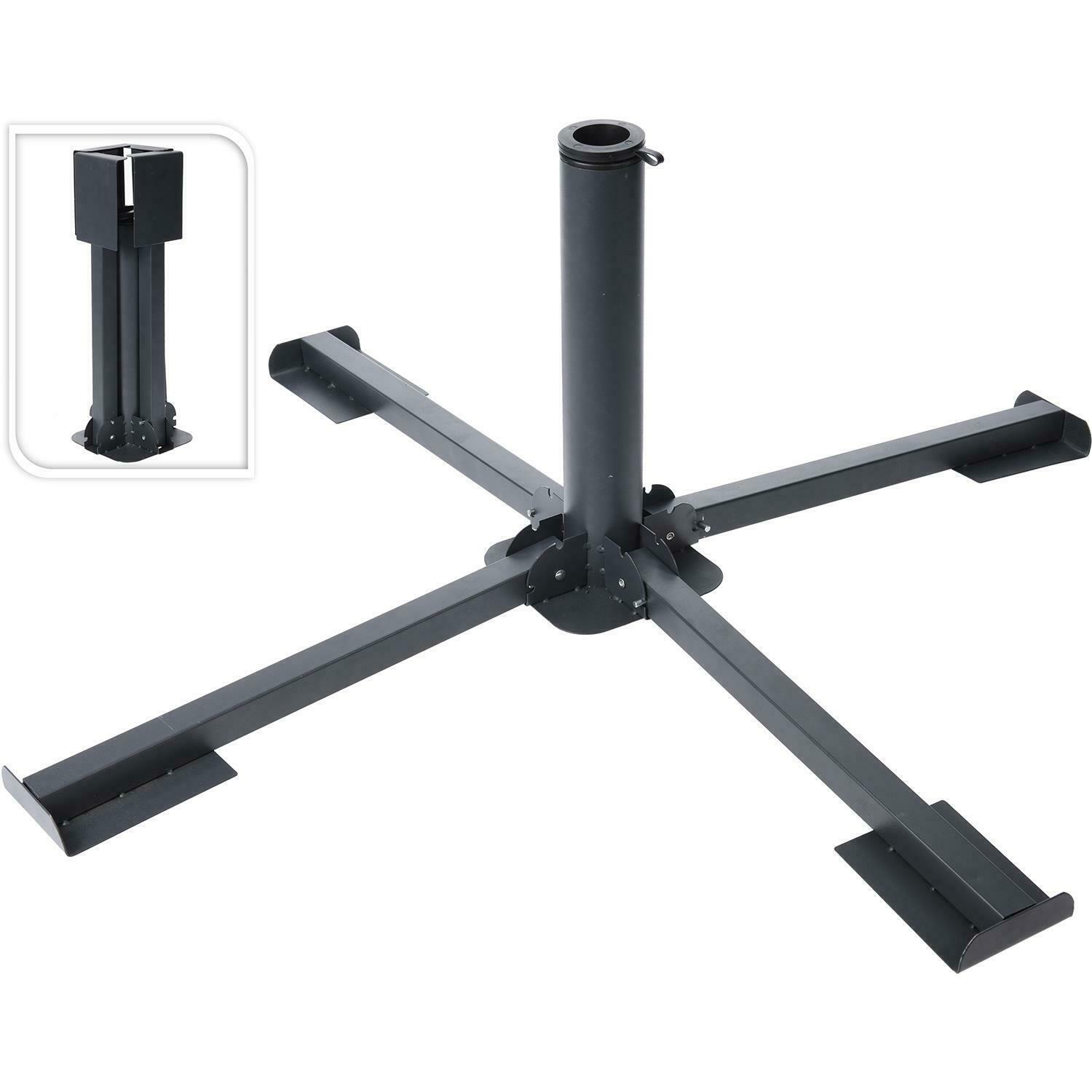 Large Foldable Parasol Base - Black