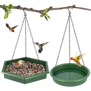 Hanging Bird Feeder And Bath 2 In 1 Dual Functionality