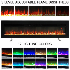 Lifeideas 3-in-1 Multi-Mount Electric Fireplace with Crystal Fuel Bed