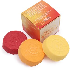 Chakra Bath Fizz Small box Strength  Creativity Multicolor