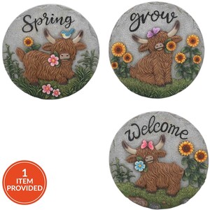 Highland Cow Stepping Stone