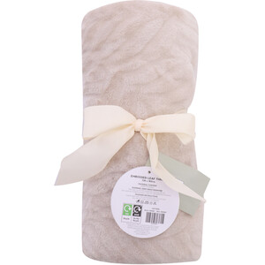 Embossed Leaf Throw