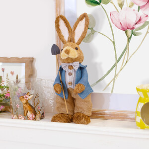 Wicker Bunny Display Decoration