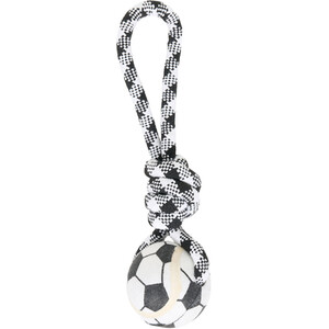 Plush Ball on a Rope Dog Toy