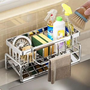 Stainless Steel Sink Caddy Basket Rack