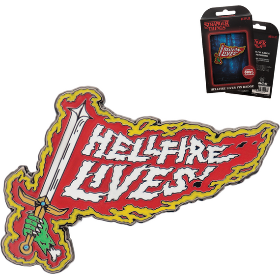 Stranger Things Hellfire Lives Limited Edition Pin Badge