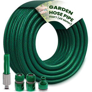 45M Pressure Washer PVC Hose And Spray Gun Kit 150ft