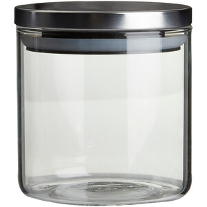 Freska Glass Storage Jar with Silver Lid 550ml