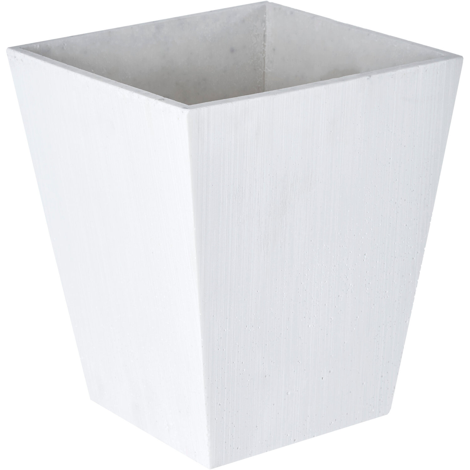Haldis Small White and Silver Ceramic Vase - White
