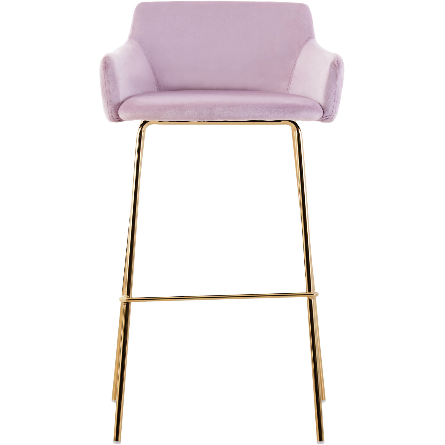 Tamzin Pink Velvet Low Back Bar Chair - Pink