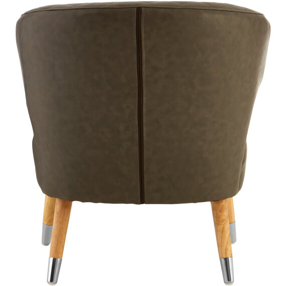Richy Brown Leather Effect Accent Chair