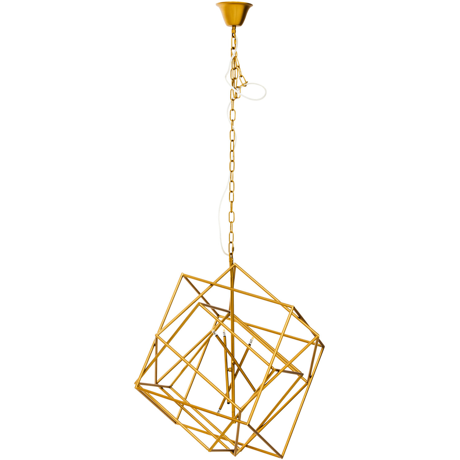 Kamara Brass Finish Six Bulb Pendant Light - Gold