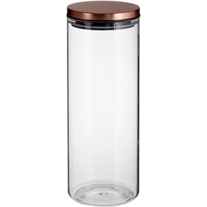 Freska Glass Storage Jar with Rose Gold Lid  1600ml