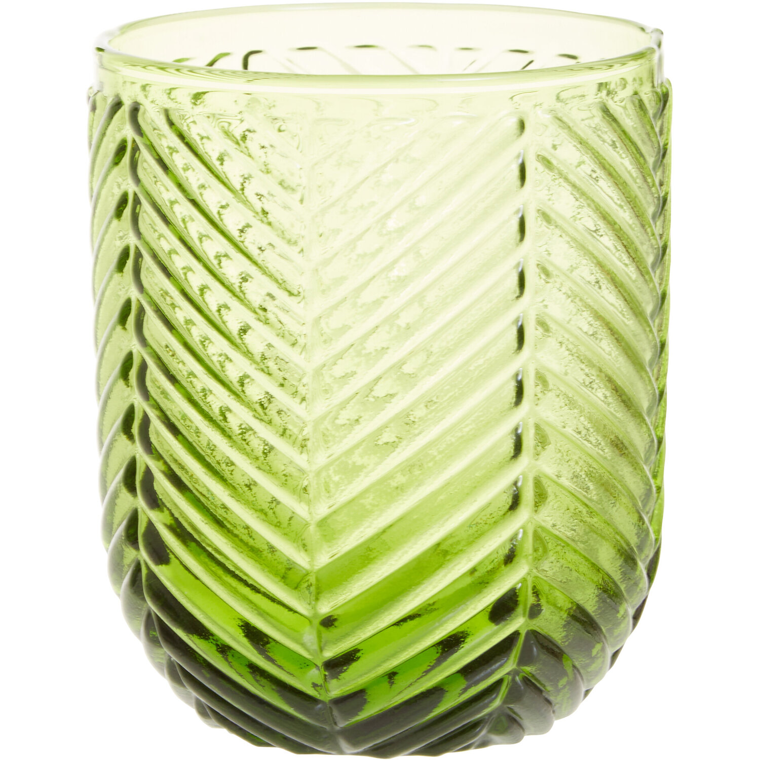 Fleur Set Of Four Green Tumblers - Green