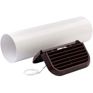 Xpelair Simply Silent Square Contour Wall Kit - 300mm Tube - Brown