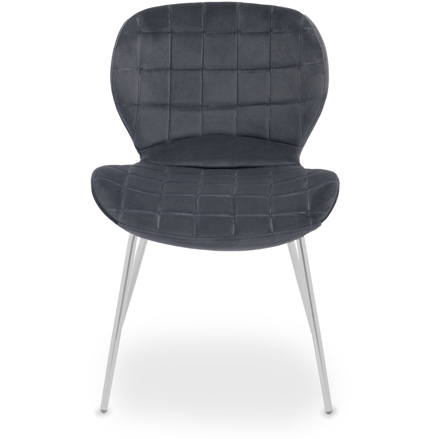 Warton Grey Velvet Dining Chair - Grey
