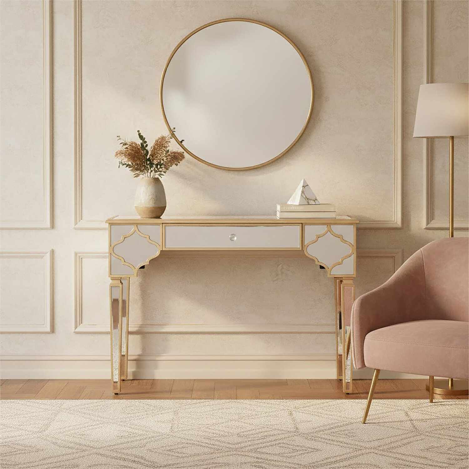 Grazia Console Table - Gold