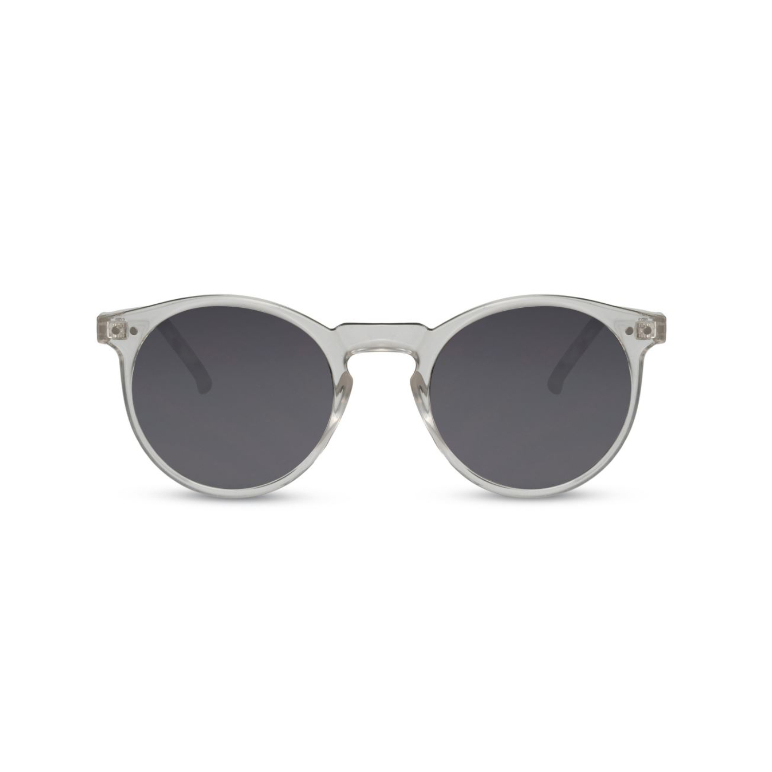 Beacon Round Unisex Sunglasses - Crystal Clear