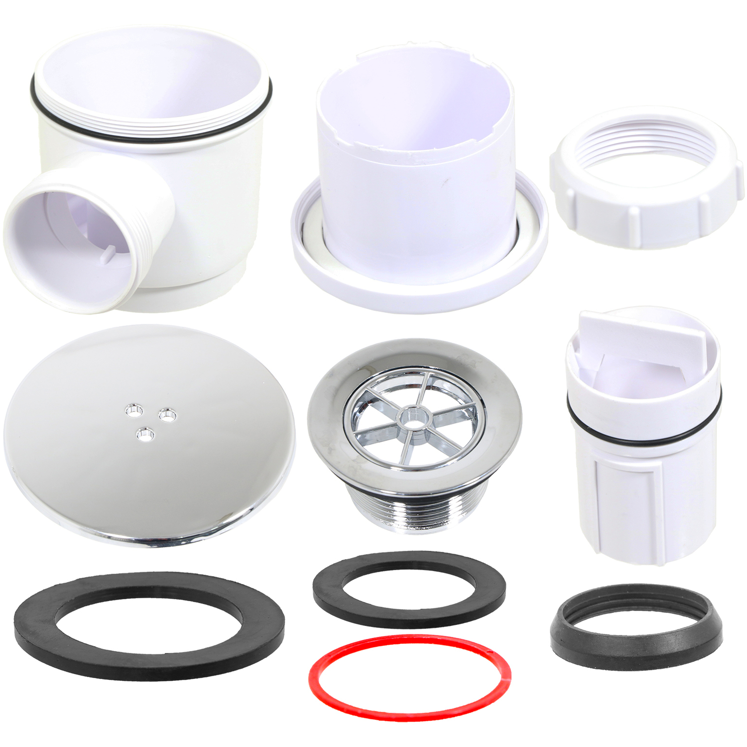 Spares2go Shower Trap For 50Mm Tray - White
