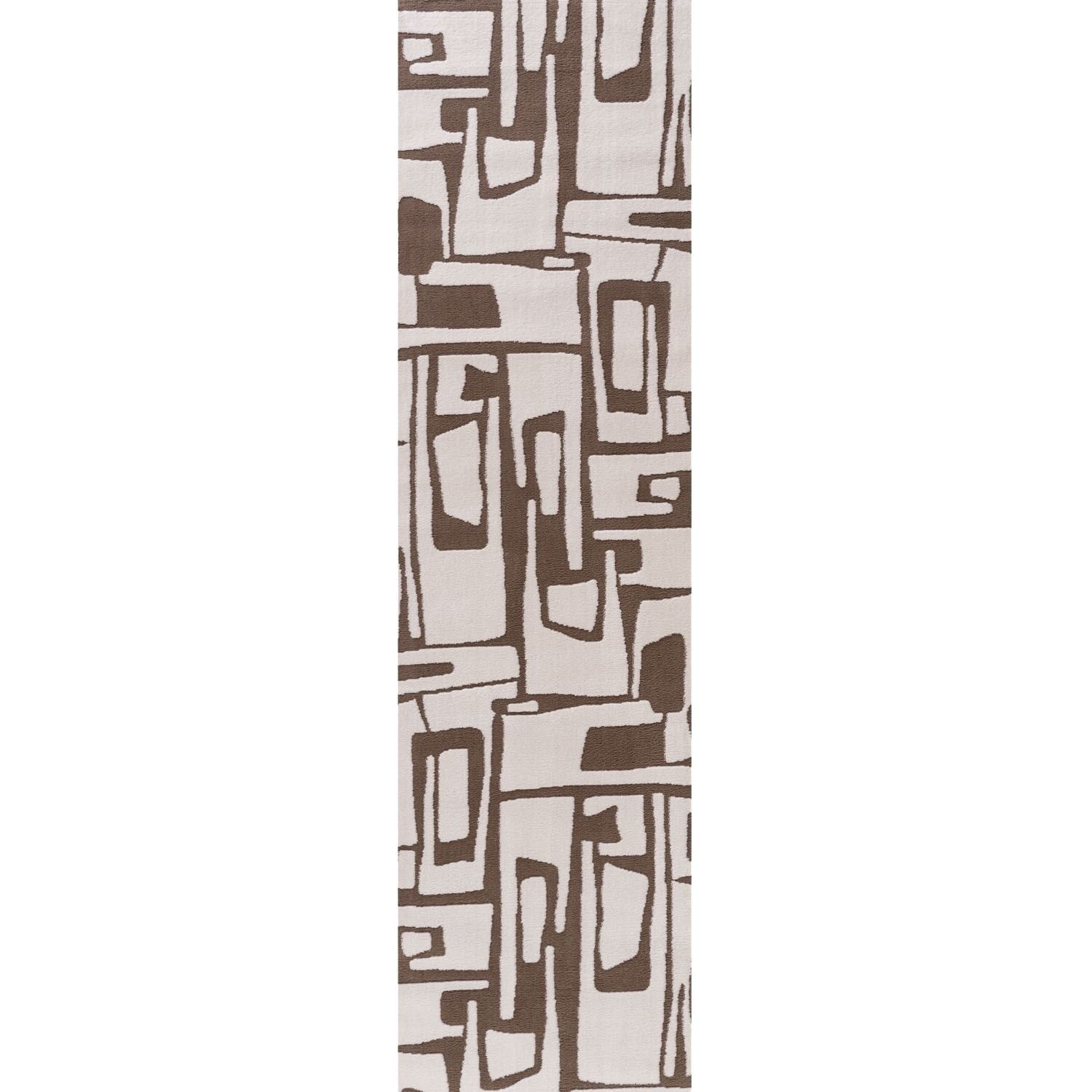 The Rugs Brown Loft Abstract Rug - 80X300 Cm - Image 2