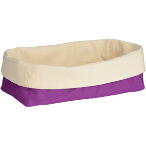 Purple And Cream Oval Bread Basket