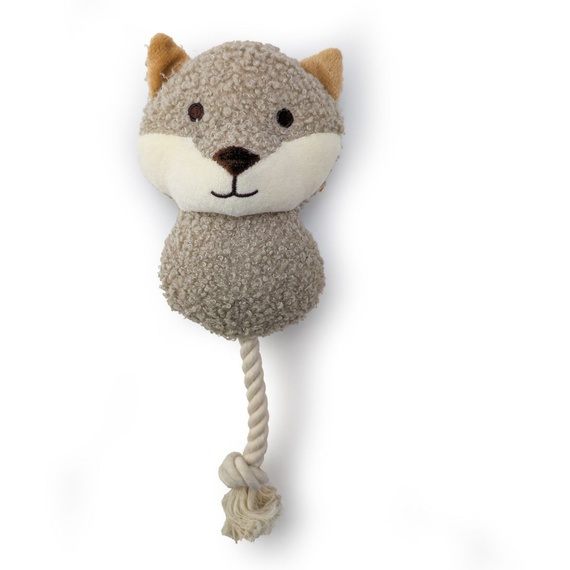HugglePets Tiny Tails Ropey Fox Frankie Squeaky Puppy Toy