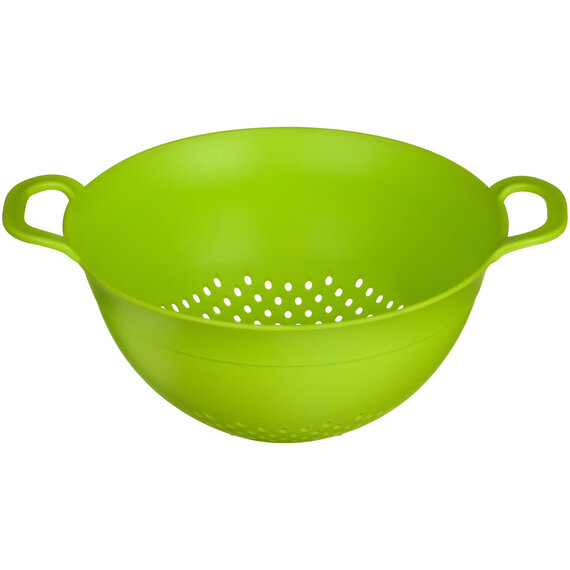 Elon Lime Green Plastic Small Colander With Handles