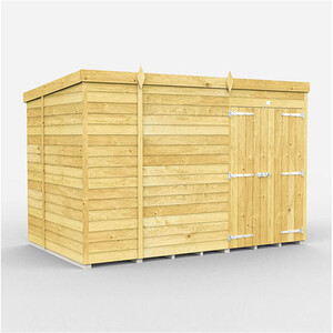 DIY Sheds 10x6 Pent Shed - Double Door Without Windows