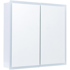 Wall-Mounted LED Bathroom Mirror Cabinet with Shelves