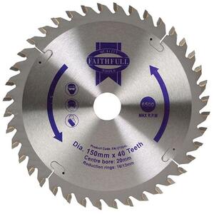 Faithfull Tct Circular Saw Blade 150 X 20mm X 40T Pos