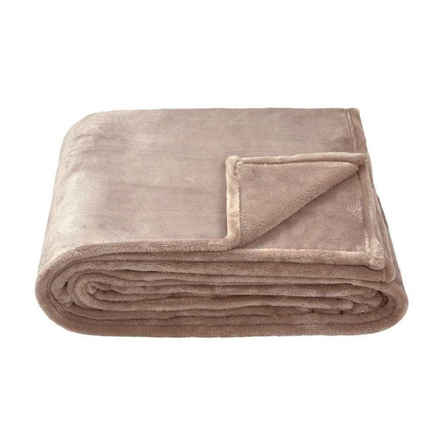 Brand Lab Fleece Plain Blanket - Mushroom