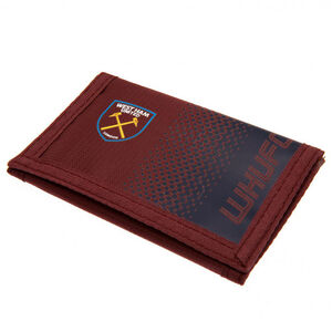 West Ham United FC Fade Design Touch Fastening Nylon Wallet