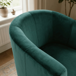 Dark Green Bedford Small Padded Curved Back Tub Chair shot 16028209