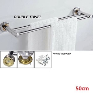 50cm Double Towel Holder Wall Mounted Rack