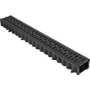 ACO HexDrain 19310 channel with plastic grate A15 - black