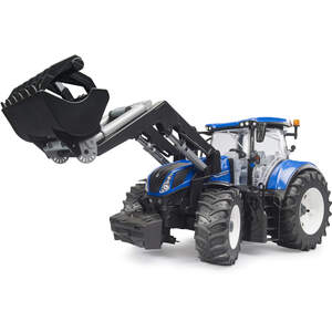 Bruder New Holland T7.315 with frontloader Construction Loader Model